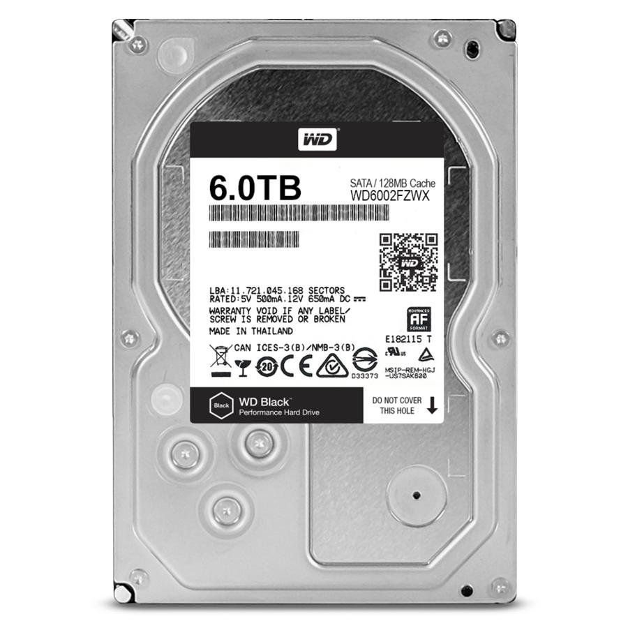 Disco duro interno de 6TB - Western Digital Black, Serial ATA III