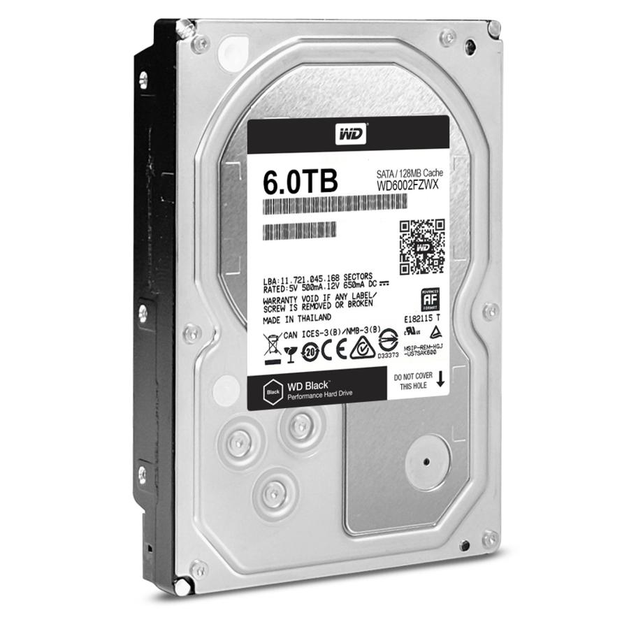 Disco duro interno de 6TB - Western Digital Black, Serial ATA III