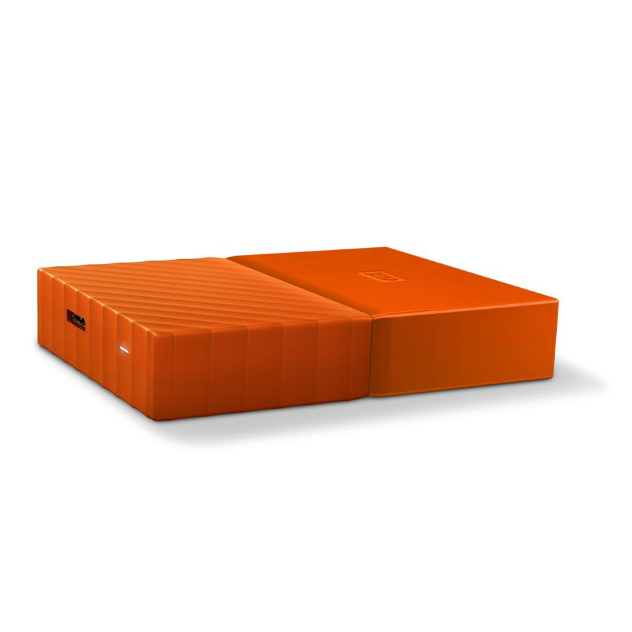 Disco duro externo 3 TB - WD My Passport, Portátil, HDD, USB 3.0, Para Windows y Mac, 2.5", Naranja