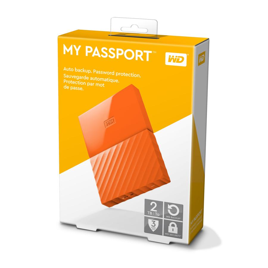 Disco duro externo de 2TB - My Passport, Naranja