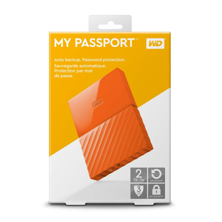 Disco duro externo de 2TB - My Passport, Naranja