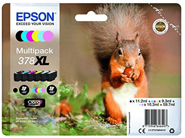 EPSON C13T37984020 MULTIPACK 378XL CLARIA PHOTO HD INK