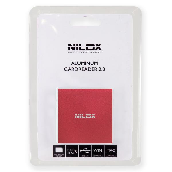 Nilox 10NXCRQ100001 USB 2.0 Rojo lector de tarjeta