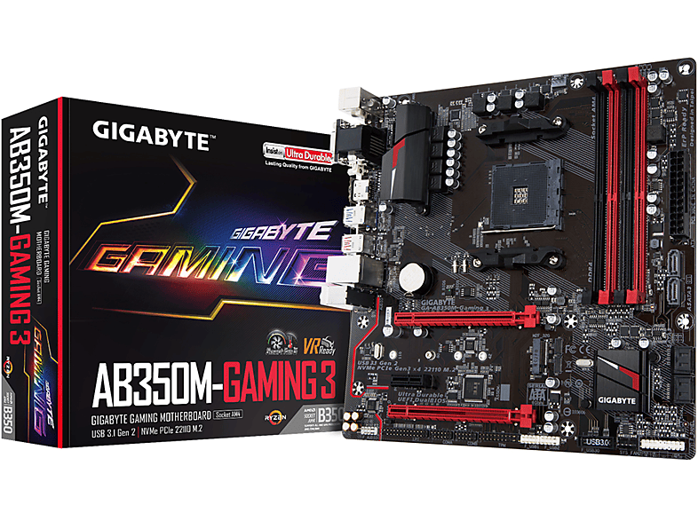 Gigabyte GA-AB350M-Gaming 3 AMD B350 Socket AM4 Micro ATX placa base