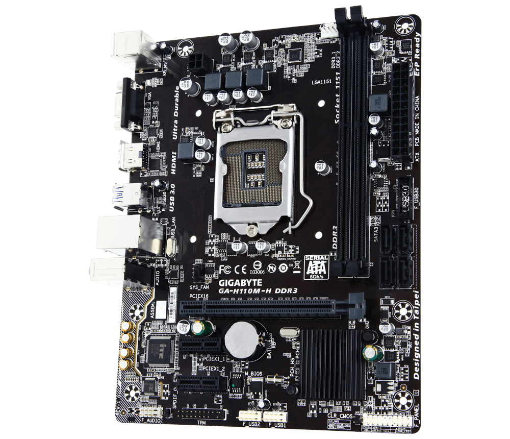 Gigabyte GA-H110M-H DDR3 Intel H110 LGA 1151 (Socket H4) Micro ATX placa base
