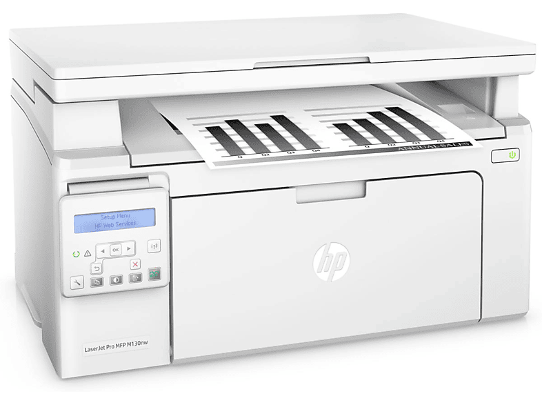 Impresora multifunción láser - HP LaserJet Pro M130nw, Monocromo, 22 ppm, 600x600 ppp, Wi-Fi, USB