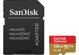 SANDISK 183506 microSDXC Extreme 128GB (A2/ V30/ U3/ R160/ W90) + Adapter "Mobile"