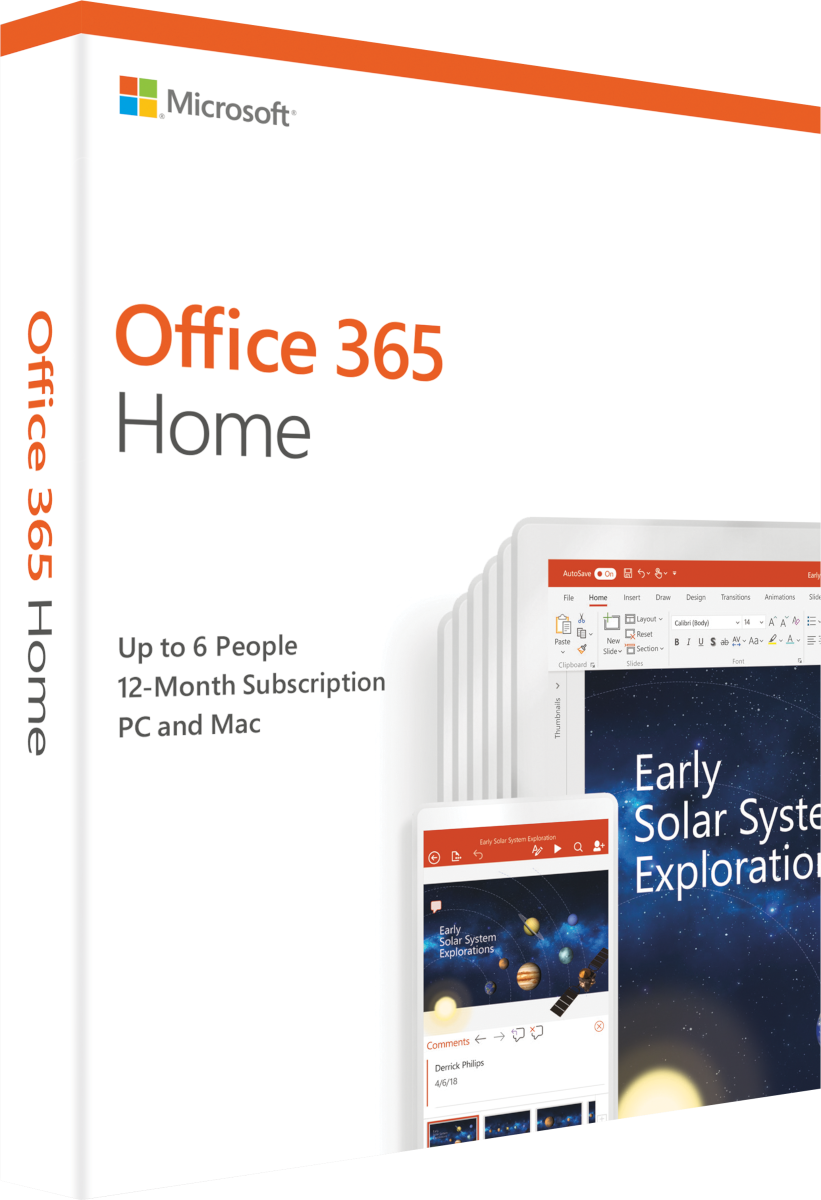 Office 365 Home 2019 (6 users/1 year) - PC/MAC - English