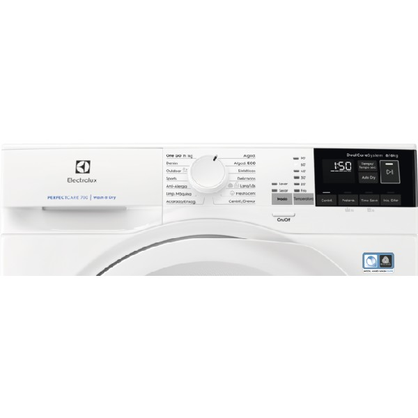 Lavadora secadora - Electrolux EW7W4862LB, Libre instalación, 8 kg/6 kg, 1600 rpm, Blanco