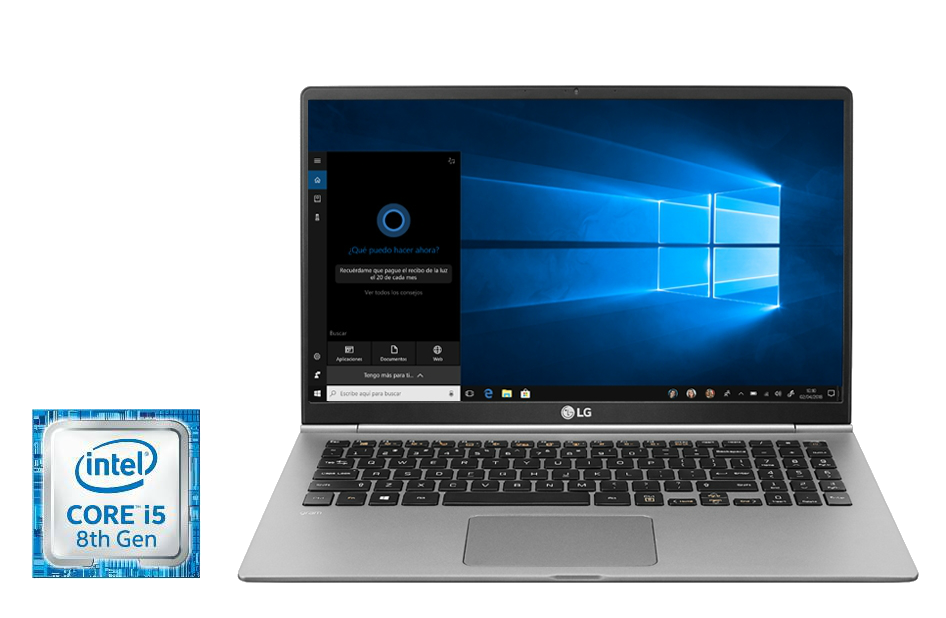 Portátil - Lg 14Z980-G.Ap52B, 14", I5-8250U,8 Gb Ram, 256 Gb Ssd, Windows 10  Pro, Plata Oscuro