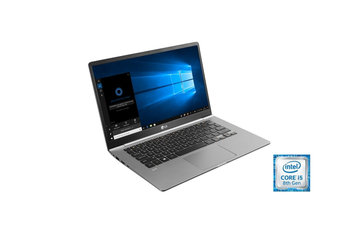 Portátil - Lg 14Z980-G.Ap52B, 14", I5-8250U,8 Gb Ram, 256 Gb Ssd, Windows 10  Pro, Plata Oscuro