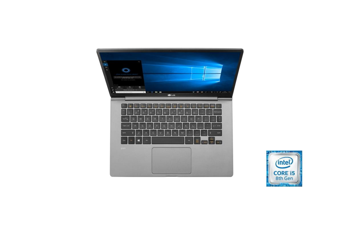 Portátil - Lg 14Z980-G.Ap52B, 14", I5-8250U,8 Gb Ram, 256 Gb Ssd, Windows 10  Pro, Plata Oscuro