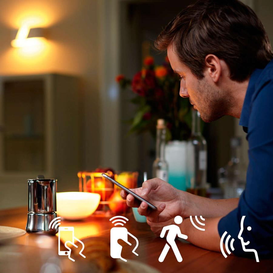 Pack de 2 bombillas inteligentes LED - Philips Hue White ambiance de casquillo gordo E27, domótica