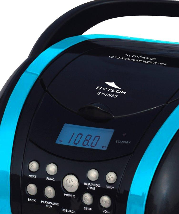 Radio CD - Sytech SY9955, Azul, USB