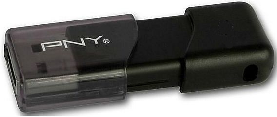 PNY 128GB Attaché 128GB USB 2.0 Negro, Transparente unidad flash USB