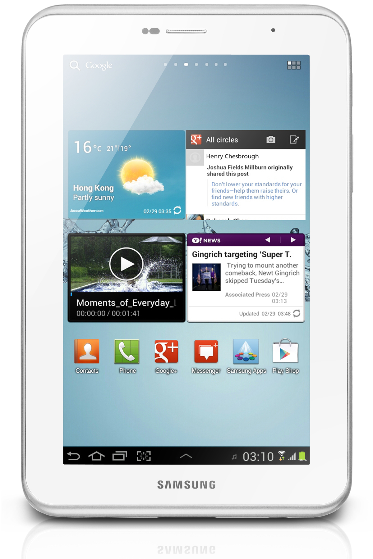 Samsung Galaxy Tab 2 10.1 16GB 3G White