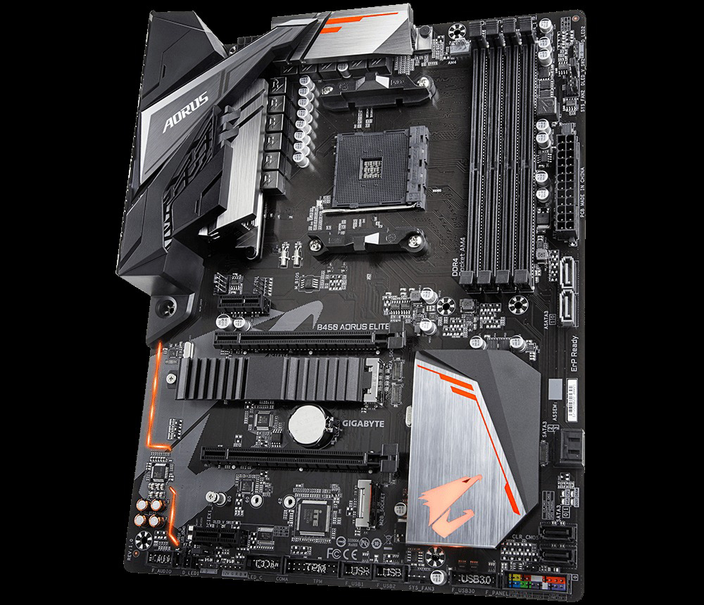 GIGABYTE B450 Aorus ELITE Mainboard Schwarz