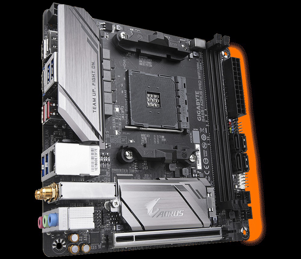 GIGABYTE B450 I Aorus PRO WIFI Mainboard Schwarz