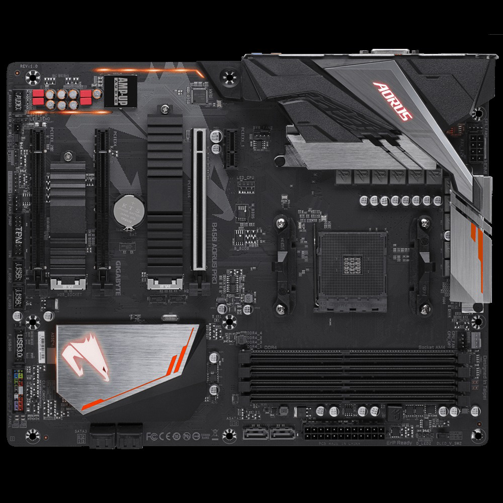 GIGABYTE B450 Aorus PRO Mainboard Schwarz