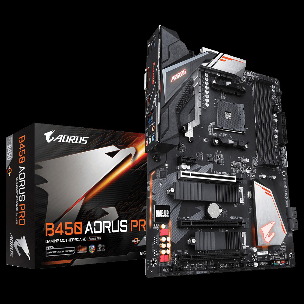 GIGABYTE B450 Aorus PRO Mainboard Schwarz