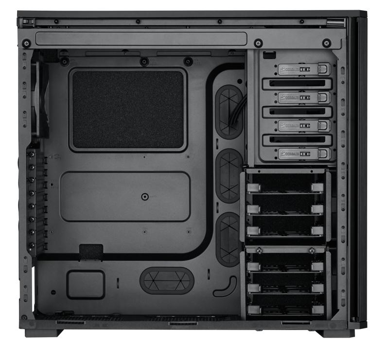 Caja PC - Corsair 550D Midi-Tower Negro carcasa de ordenador
