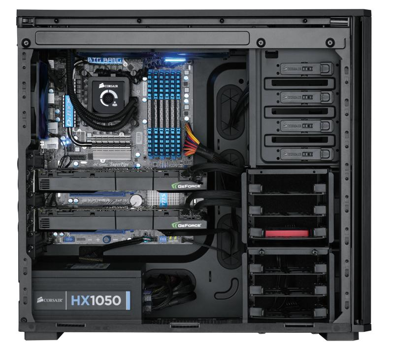 Caja PC - Corsair 550D Midi-Tower Negro carcasa de ordenador