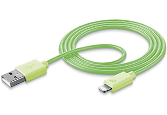 Cellular Line USBDATAMFISMARTG - 1m, USB Lightning, Cable de teléfono móvil, Verde