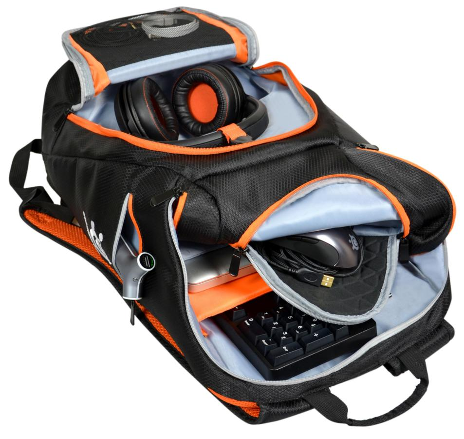 Port Designs Gaming Poliéster Negro, Naranja mochila