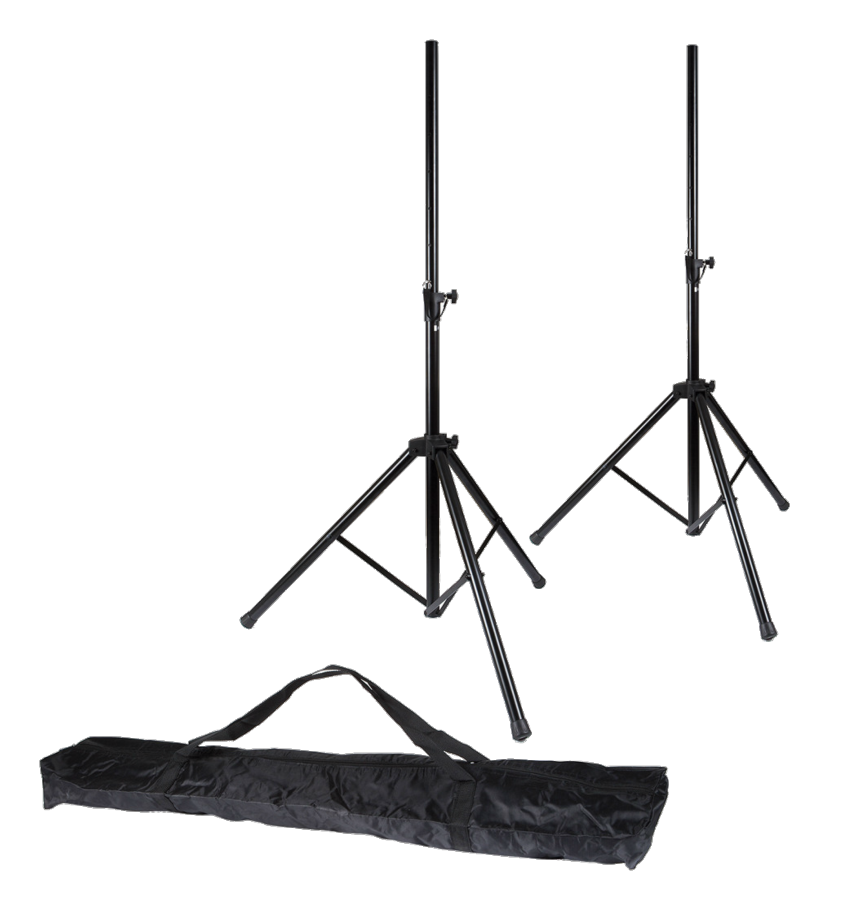 Soporte altavoces - Fonestar RS-504-2, Pareja, Para suelo, Negro