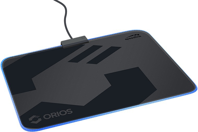 SPEEDLINK Gaming Mauspad Orios LED Soft, schwarz/grau (SL-620105-BK)