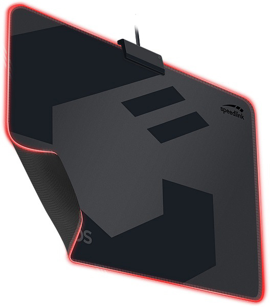 SPEEDLINK Gaming Mauspad Orios LED Soft, schwarz/grau (SL-620105-BK)