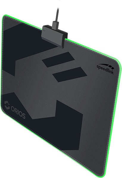 SPEEDLINK Gaming Mauspad Orios LED Soft, schwarz/grau (SL-620105-BK)