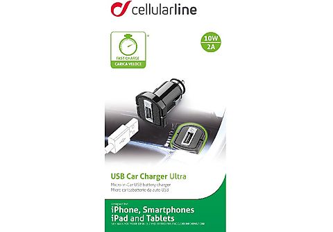 CellularLine MICROCBRUSB2AK Auto Negro cargador de dispositivo móvil