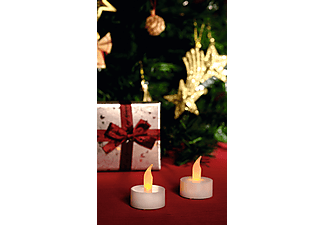 CHRISTMAS LIGHTING CD 2/WX LED-es teamécses, fehér, 2 db, 3V