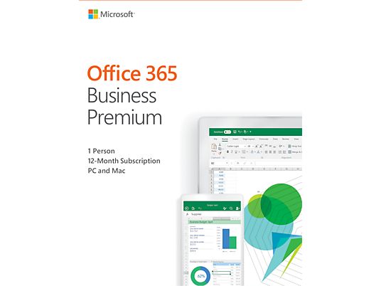 Office 365 Business Premium 2019 (1 user/15 devices/1 year) - PC/MAC - English