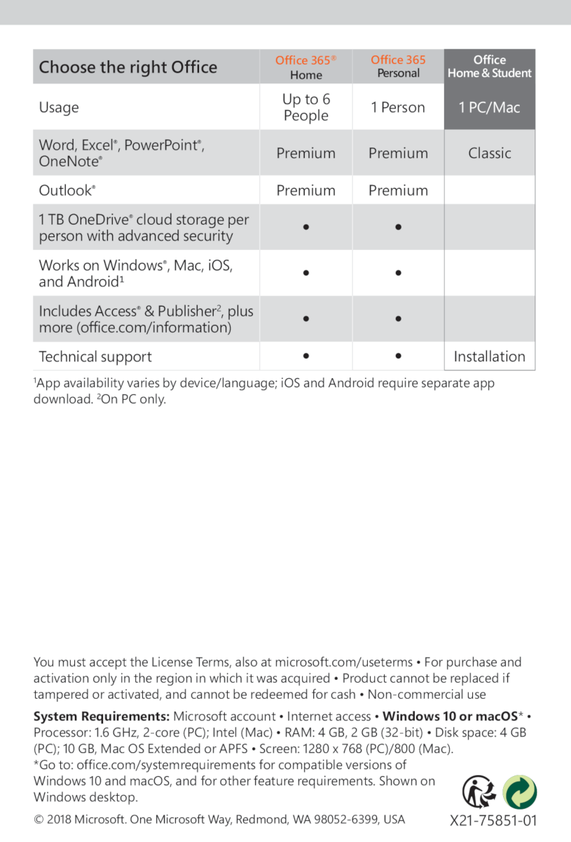 Office Home & Student 2019 (1 user/1 device/One-time purchase) - PC/MAC - English