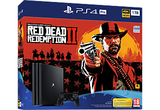 PlayStation 4 Pro + Red Dead Redemption II + DUALSHOCK4 - Spielekonsole - Jet Black