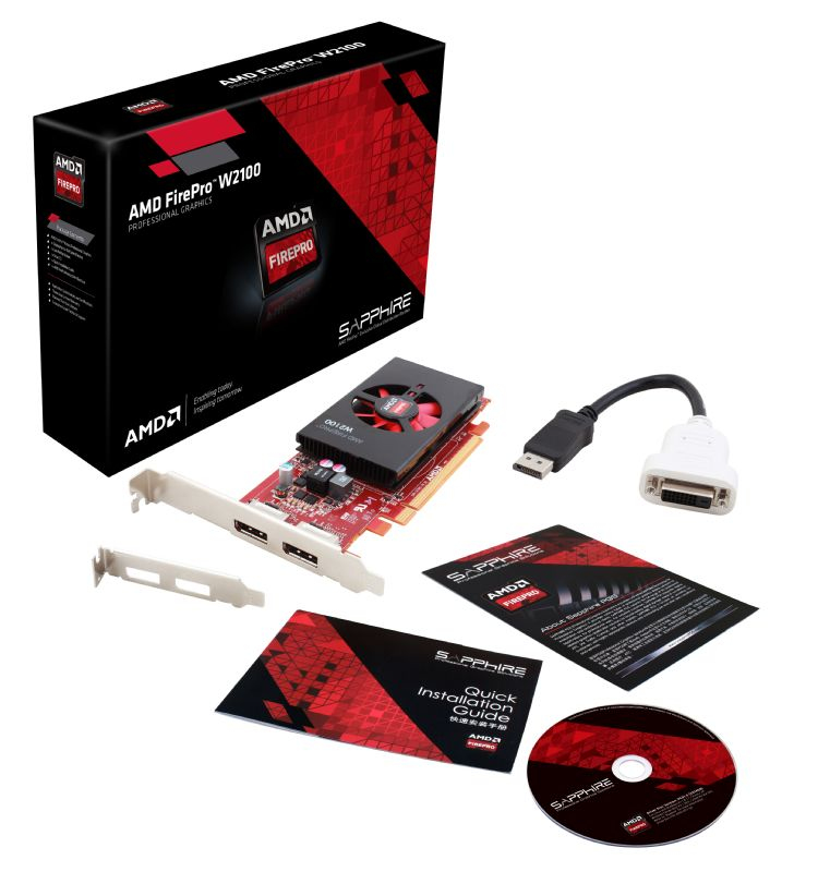 Sapphire 31004-50-40A AMD FirePro W2100 2GB tarjeta gráfica