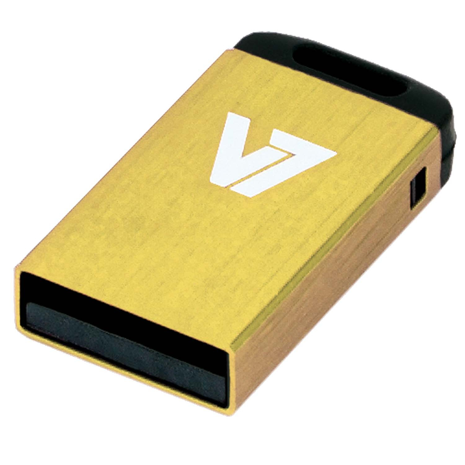 V7 Unidad de memoria flash USB 2.0 nano 32 GB, amarilla unidad flash USB