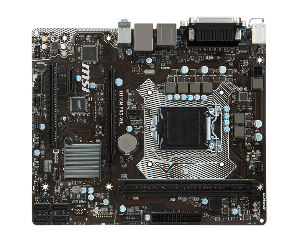 MSI Msı H110M Pro-Vhl Soket 1151 Ddr4 2133 Vga Hdmı Usb 3.1 Com+Lpt Pcı Matx