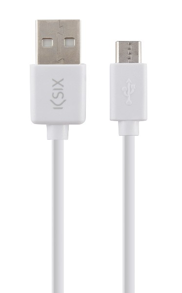 Ksix Bxcusb02 Cable de datos y carga 1 metro para smartphone color blanco a 1m