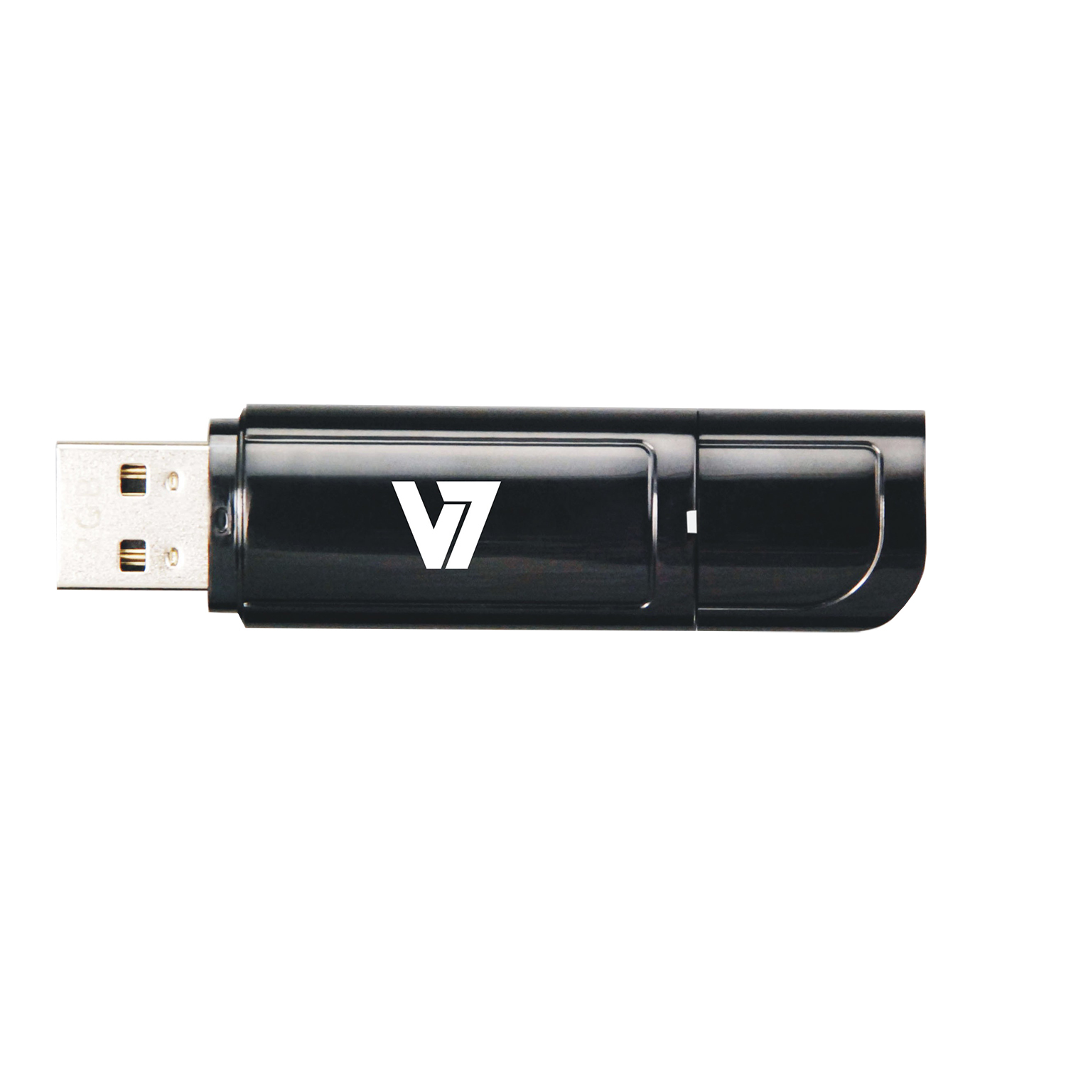 V7 Unidad de memoria flash USB 2.0 con tapa 4 GB, negra unidad flash USB