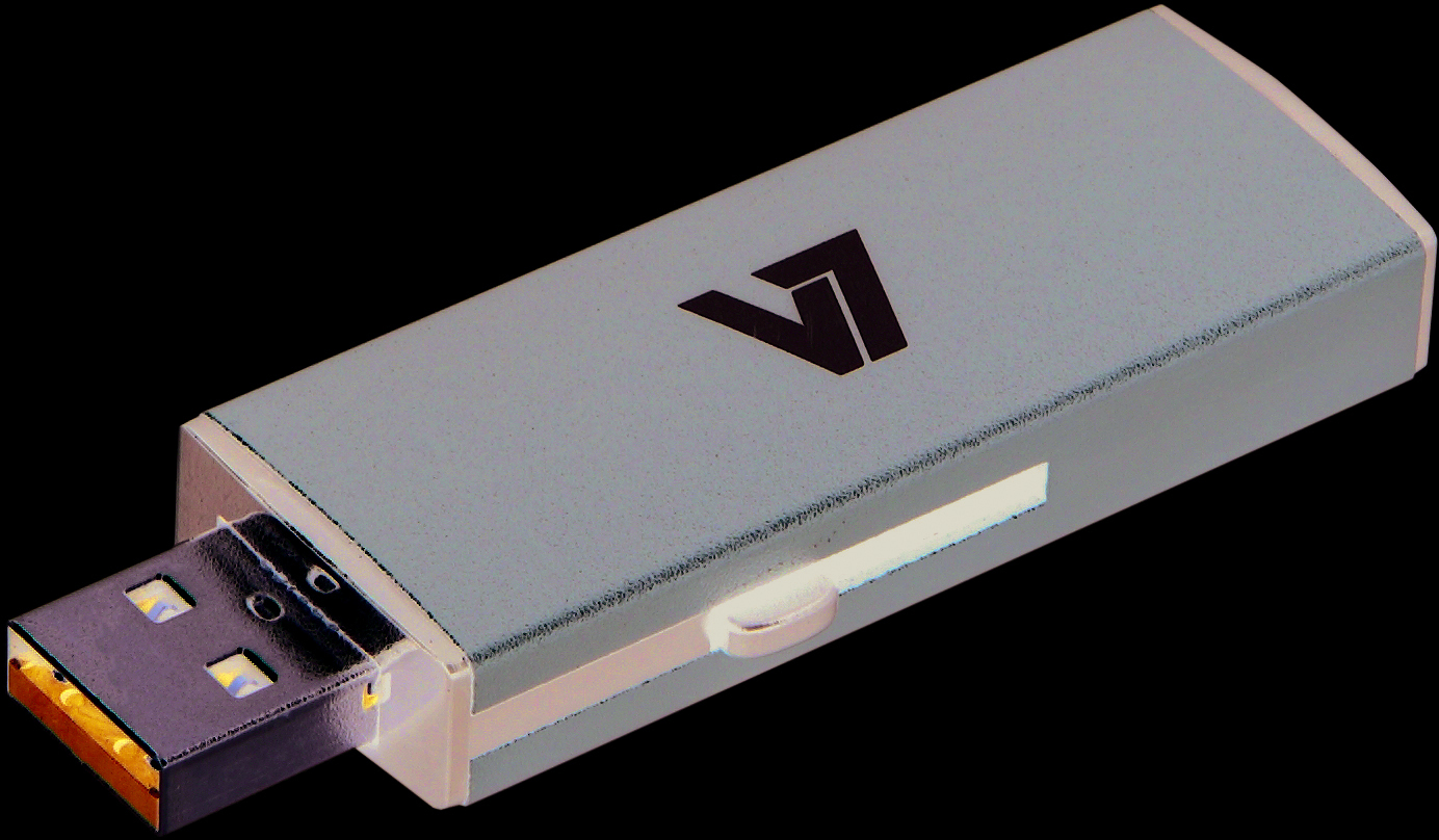 V7 Unidad de memoria flash USB 3.0 deslizante 16 GB gris unidad flash USB