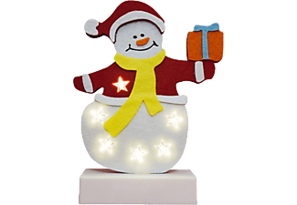 CHRISTMAS LIGHTING CDM 62 LED-es asztali dekoráció, filc, hóember, 4,5V
