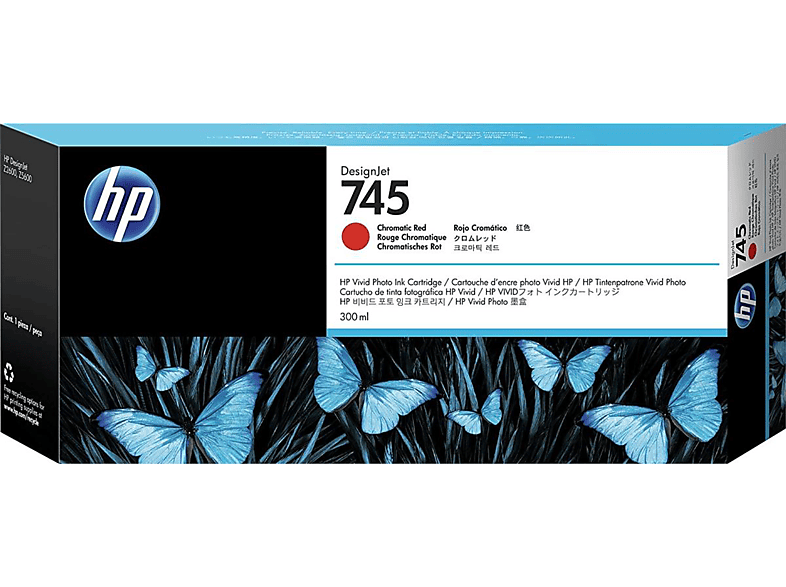 HP 745 300-ml Chromatic Red DesignJet Ink Cartridge