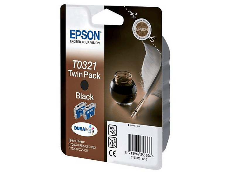 Epson T0321 Twin Pack | Paquete de 2 - negro - original