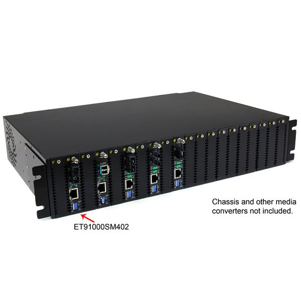 Conversor de Medios - StarTech.com ET91000SM402 Conversor de Medios Ethernet Fibra Monomodo SC 40km