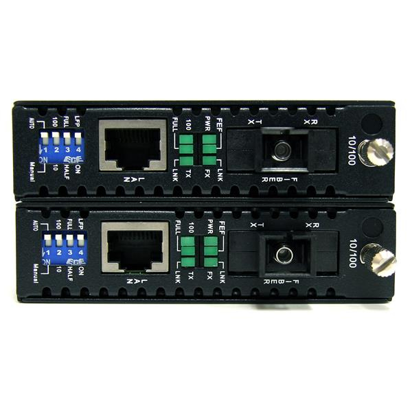Extensor - StarTech.com ET90110WDM2 Kit de Conversión Ethernet 10/100 a Fibra SC WDM