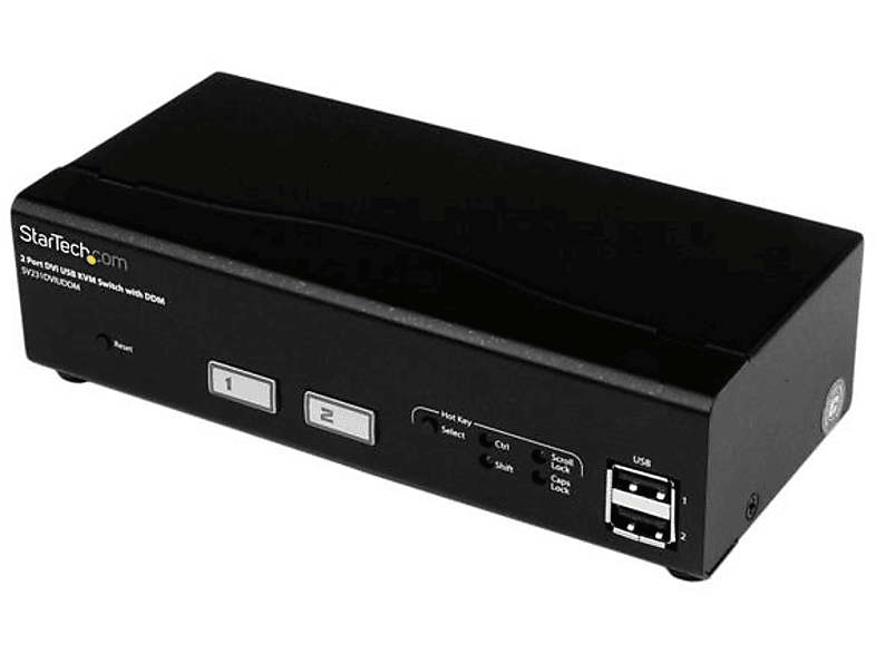 Switch KVM | StarTech.com SV231DVIUDDM Switch Conmutador KVM 2 Puertos DVI USB Conmutado Rapido DDM