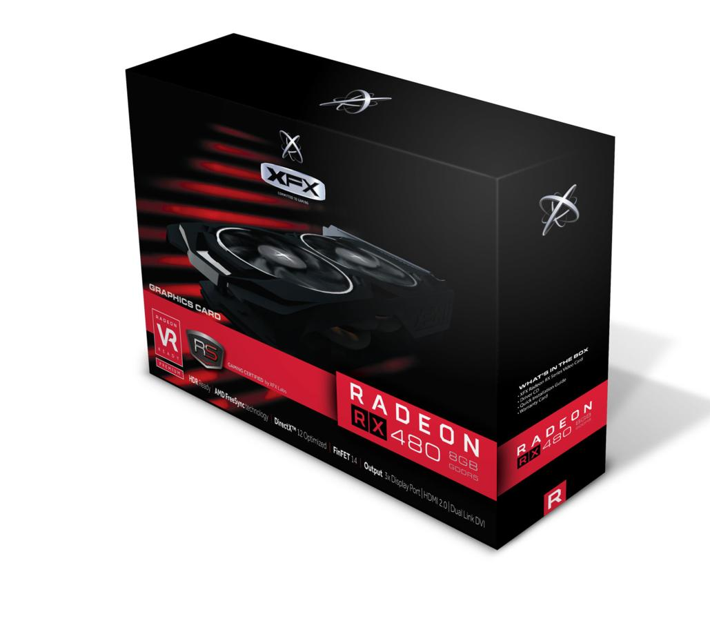 XFX RX-480P8LFB6 Radeon RX 480 8GB GDDR5 tarjeta gráfica